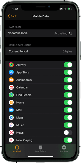 eSIM Activation for Apple Watch Cellular Step 4